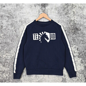 Team Liquid Sweatshirt Small Mens Blue Crewneck Pullover Sweater Gaming